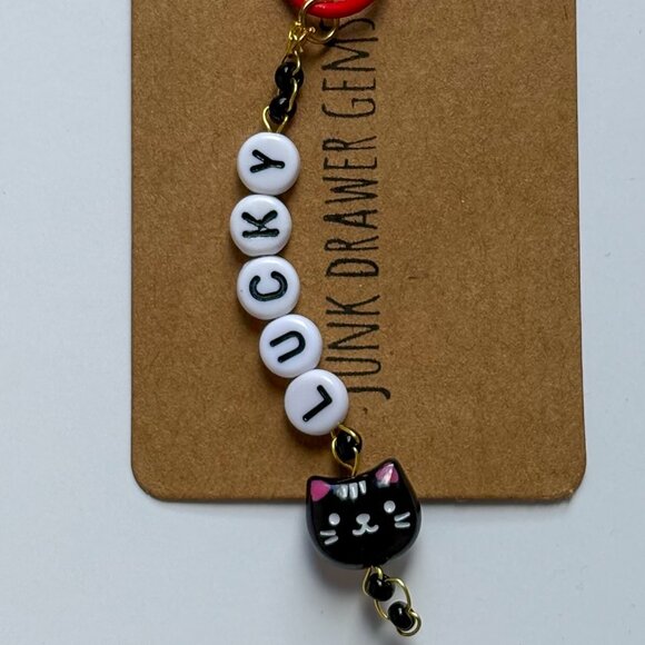 Lucky Cat Beaded Keychain - Picture 2 of 4